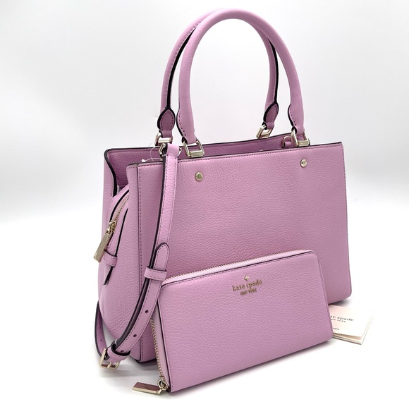 Kate Spade Leila Medium Satchel Crossbody Bag & Continental Wallet - Picture 2 of 10